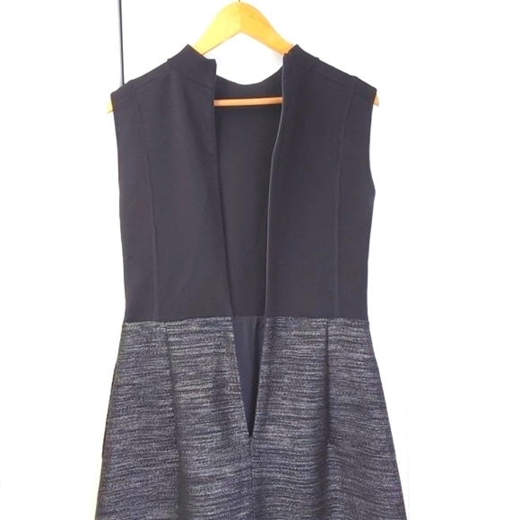 Lafayette 148 Womens Black Sleeveless Stretchy Fit & Flare Preppy Dress Sz.M - Picture 11 of 13